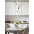 Elegant Lighting Weston 5-Light Modern Metal and Crystal Pendant in Black