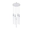 Elegant Lighting Weston 5-Light Modern Metal and Crystal Pendant in Chrome