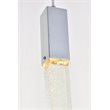 Elegant Lighting Weston 5-Light Modern Metal and Crystal Pendant in Chrome