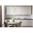 Elegant Lighting Weston 5-Light Modern Metal and Crystal Pendant in Satin Gold