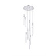 Elegant Lighting Weston 9-Lights Modern Metal and Crystal Pendant in Chrome