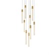 Elegant Lighting Weston 9-Lights Modern Metal and Crystal Pendant in Satin Gold