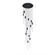 Elegant Lighting Weston 13-Lights Modern Metal and Crystal Pendant in Black