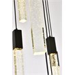 Elegant Lighting Weston 13-Lights Modern Metal and Crystal Pendant in Black