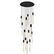 Elegant Lighting Weston 13-Lights Modern Metal and Crystal Pendant in Black