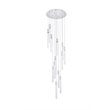 Elegant Lighting Weston 13-Lights Modern Metal and Crystal Pendant in Chrome