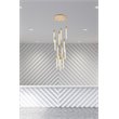 Elegant Lighting Weston 13-Lights Modern Metal and Crystal Pendant in Satin Gold