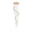 Elegant Lighting Weston 13-Lights Modern Metal and Crystal Pendant in Satin Gold