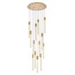 Elegant Lighting Weston 13-Lights Modern Metal and Crystal Pendant in Satin Gold