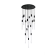 Elegant Lighting Weston 16-Lights Modern Metal and Crystal Pendant in Black
