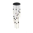 Elegant Lighting Weston 16-Lights Modern Metal and Crystal Pendant in Black
