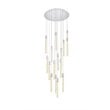 Elegant Lighting Weston 16-Lights Modern Metal and Crystal Pendant in Chrome
