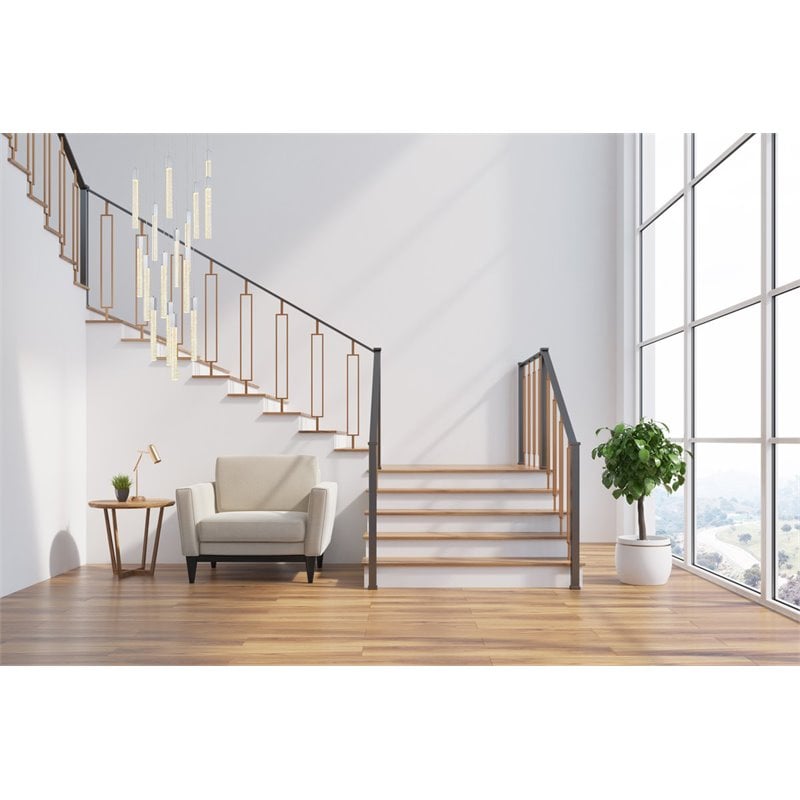 Elegant Lighting Weston 16-Lights Modern Metal and Crystal Pendant in Chrome