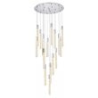 Elegant Lighting Weston 16-Lights Modern Metal and Crystal Pendant in Chrome
