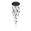 Elegant Lighting Weston 25-Lights Modern Metal and Crystal Pendant in Black