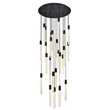 Elegant Lighting Weston 25-Lights Modern Metal and Crystal Pendant in Black