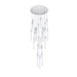 Elegant Lighting Weston 25-Lights Modern Metal and Crystal Pendant in Chrome