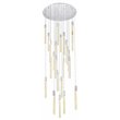 Elegant Lighting Weston 25-Lights Modern Metal and Crystal Pendant in Chrome