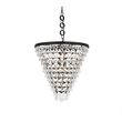 Elegant Lighting Nordic 7 Lights Iron and Crystal Chandelier in Black