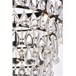Elegant Lighting Nordic 7 Lights Iron and Crystal Chandelier in Black