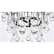 Elegant Lighting Nordic 7 Lights Iron and Crystal Chandelier in Black