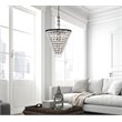 Elegant Lighting Nordic 7 Lights Iron and Crystal Chandelier in Black