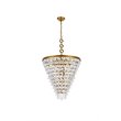 Elegant Lighting Nordic 7 Lights Iron and Crystal Chandelier in Brass