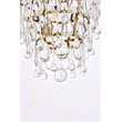 Elegant Lighting Nordic 7 Lights Iron and Crystal Chandelier in Brass