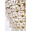 Elegant Lighting Nordic 7 Lights Iron and Crystal Chandelier in Brass