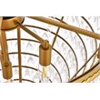 Elegant Lighting Nordic 7 Lights Iron and Crystal Chandelier in Brass