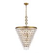 Elegant Lighting Nordic 7 Lights Iron and Crystal Chandelier in Brass