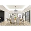 Elegant Lighting Nordic 6 Lights Iron and Crystal Chandelier in Black