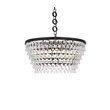 Elegant Lighting Nordic 6 Lights Iron and Crystal Chandelier in Black