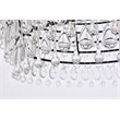Elegant Lighting Nordic 6 Lights Iron and Crystal Chandelier in Black