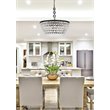 Elegant Lighting Nordic 6 Lights Iron and Crystal Chandelier in Black