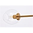 Elegant Lighting Cavoli 5 Lights Iron and Glass Chandelier in Brass