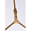 Elegant Lighting Cavoli 5 Lights Iron and Glass Chandelier in Brass
