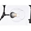 Elegant Lighting Cavoli 7 Lights Iron and Glass Chandelier in Black