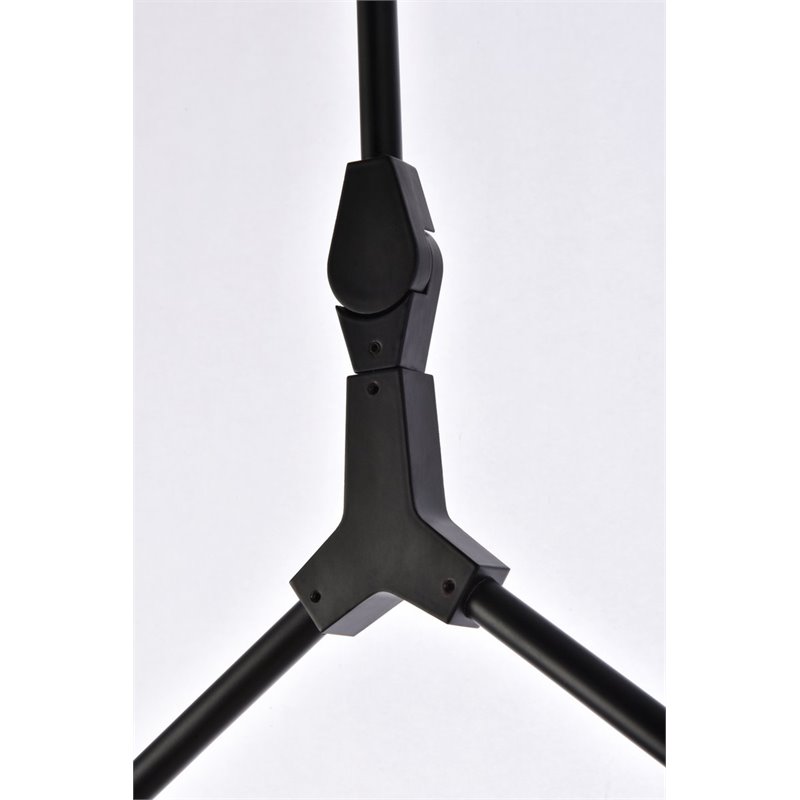 Elegant Lighting Cavoli 7 Lights Iron and Glass Chandelier in Black
