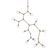Elegant Lighting Cavoli 11 Lights Iron and Glass Chandelier in Brass