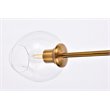 Elegant Lighting Cavoli 11 Lights Iron and Glass Chandelier in Brass
