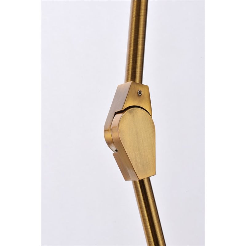 Elegant Lighting Cavoli 11 Lights Iron and Glass Chandelier in Brass
