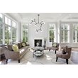 Elegant Lighting Cavoli 9 Lights Iron and Glass Chandelier in Black