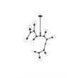 Elegant Lighting Cavoli 9 Lights Iron and Glass Chandelier in Black