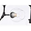 Elegant Lighting Cavoli 9 Lights Iron and Glass Chandelier in Black