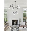 Elegant Lighting Cavoli 9 Lights Iron and Glass Chandelier in Black