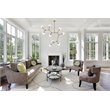 Elegant Lighting Cavoli 9 Lights Iron and Glass Chandelier in Brass
