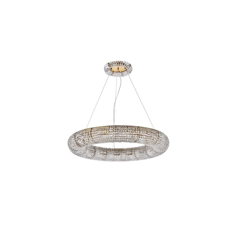 Elegant Lighting Paris 18 Lights Iron and Crystal Chandelier in Gold