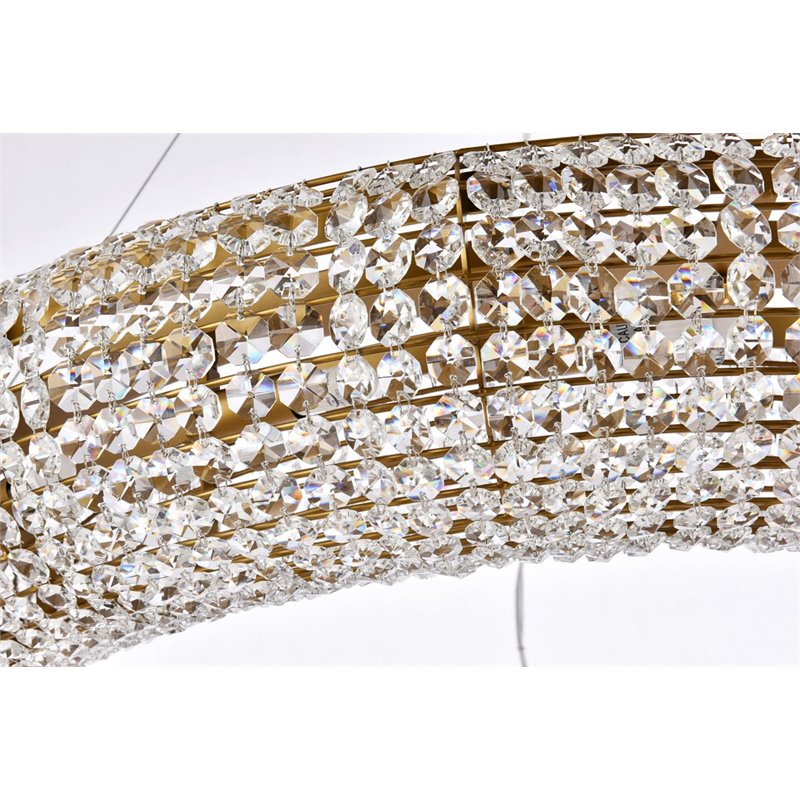 Elegant Lighting Paris 18 Lights Iron and Crystal Chandelier in Gold