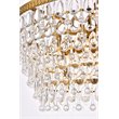Elegant Lighting Nordic 6 Lights Iron and Crystal Chandelier in Brass